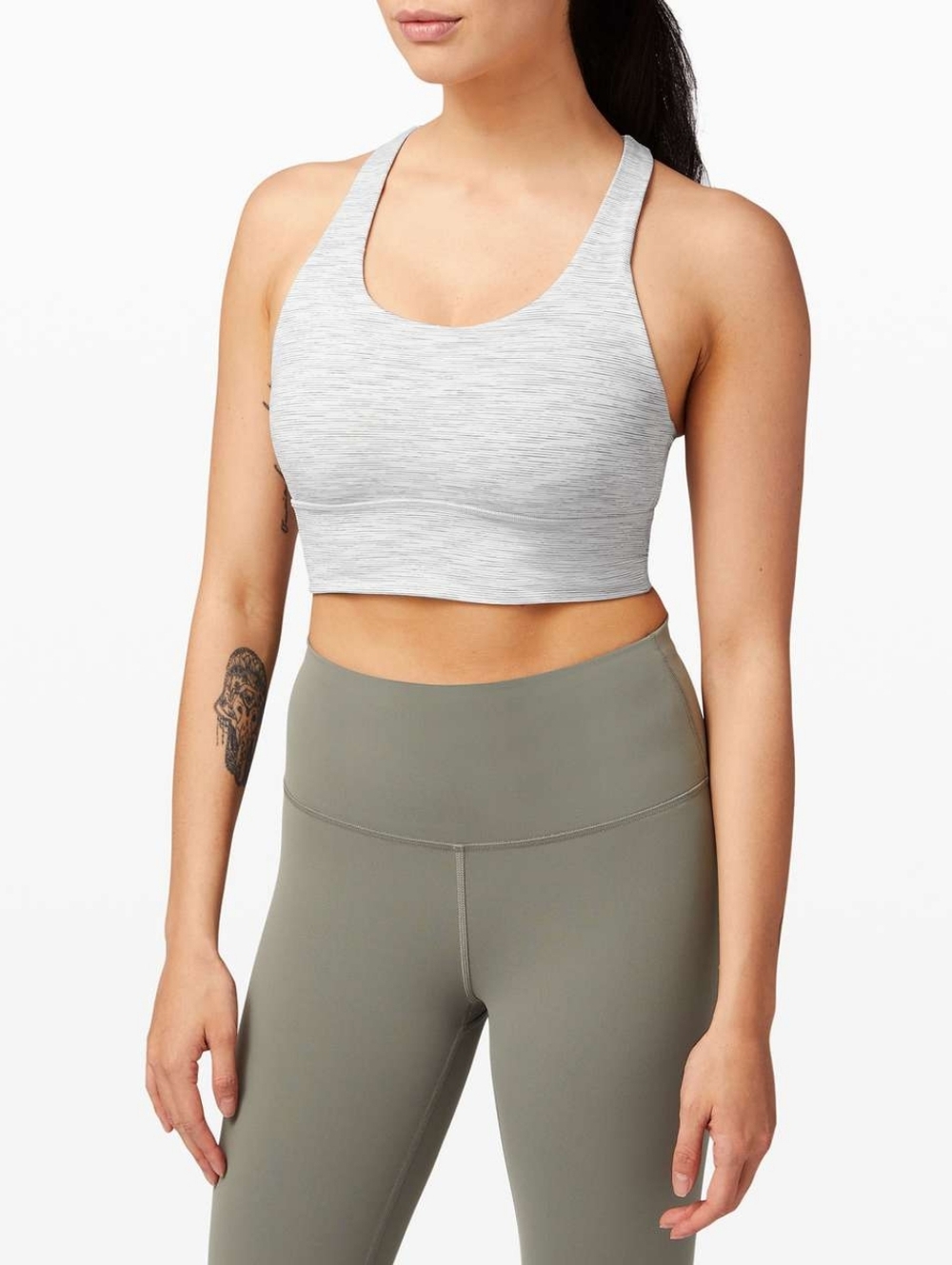 Lululemon Invigorate Bra Long Line Wee Are From Space Nimbus Battleship Size 6